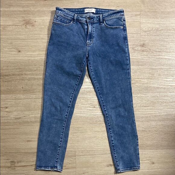 Abercrombie & Fitch Super Skinny Ankle Jeans 30 / 10 Mid Rise Medium Wash - Picture 7 of 12